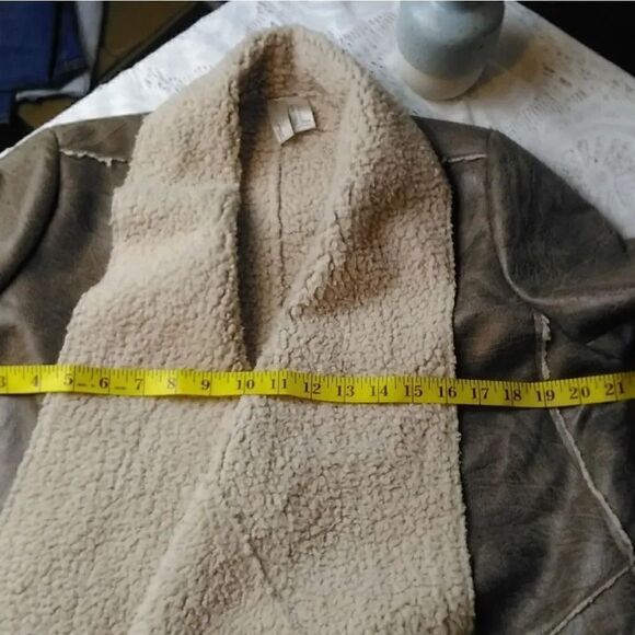 Forever 21 open front drape jacket Sz L - Picture 9 of 9